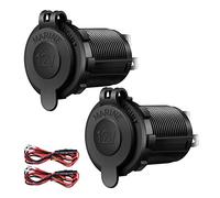 ZHSMS Cigarette Lighter Socket Car Marine Motorcycle ATV RV Lighter Socket Power Outlet Socket Receptacle 12V Waterproof Plug by