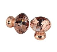 ZHSOAO 10PC Rose Gold Rhinestone Door Knob Cabinet for Cabinet Door
