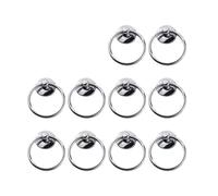 ZHSOAO 10Pc Vintage Round Ring Furniture Door Pull Handle Alloy Cabinet Dresser Drawer Knobs Cupboard for Jewelry Box for Drawers(Chrome)