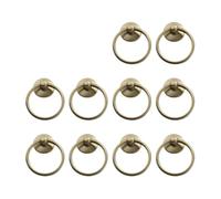 ZHSOAO 10Pc Vintage Round Ring Furniture Door Pull Handle Alloy Cabinet Dresser Drawer Knobs Cupboard for Jewelry Box for Drawers(Spray Gold)