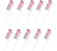 ZHSOAO 10pcs Flashing Star Gym Ribbons Dance Ribbon Rhythmic Art Gymnastics Ballet Streamer Twirling Rod Rainbow Stick Training for Children Gymnastics(White Handle,4M)