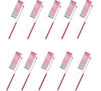 ZHSOAO 10pcs Flashing Star Gym Ribbons Dance Ribbon Rhythmic Art Gymnastics Ballet Streamer Twirling Rod Rainbow Stick Training for Children Gymnastics(Red Handle,4M)