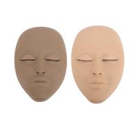 ZHSOAO 2 PCS Eyelash Extension Mannequin Head Elastic Improved Skill Practice Multifunctional For Teaching for Lash Extension Training