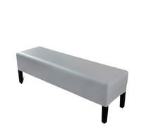 ZHSOAO 2pcs Stretch Pu Leather Waterproof Bench Slipcover Dining Room Covers Removable Protector For Living for Living Room,Kitchen(Light Gray)