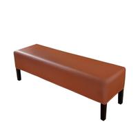 ZHSOAO 2pcs Stretch Pu Leather Waterproof Bench Slipcover Dining Room Covers Removable Protector For Living for Living Room,Kitchen(Coffee)