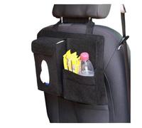 ZHSOAO 3pcs Car Back Seat Storage Bag Organizer Hanging Box Paper Towel Phone Felt Trash Can Accessories for Front Seat(Black)