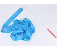 ZHSOAO 3pcs Colorful Gym Ribbons Baton Dance Ribbon Rhythmic Artistic Gymnastics Coloured Ribbon Sportss Training for Children Gymnastics(SKY BLUE,4M)