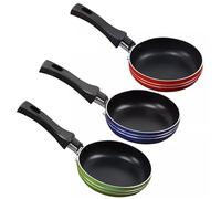 ZHSOAO 3pcs Pan Frying Egg Skillet Pot Mini Cooking Omelette Pans Nonstick Saucepan Fry Omelet Cast Pancake Pots 12/14/16cm for Fried Egg(Colour 14cm)