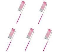 ZHSOAO 5/10pcs Flashing Star Gym Ribbons Dance Ribbon Rhythmic Art Gymnastics Ballet Streamer Twirling Rod Rainbow Stick Training for Children Gymnastics(5Pcs Pink,2M)