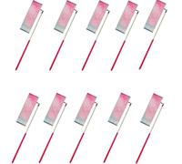 ZHSOAO 5/10pcs Flashing Star Gym Ribbons Dance Ribbon Rhythmic Art Gymnastics Ballet Streamer Twirling Rod Rainbow Stick Training for Children Gymnastics(10pcs Red,2M)