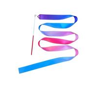 ZHSOAO 5PCS 2m Dance Ribbons Rhythmic Girl Art Gymnastics Ballet Streamer Twirling Rod Rainbow Stick Sports Training Ribbon For Dancer for Children Gymnastics