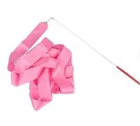ZHSOAO 5PCS Colorful Gym Dance Ribbon Rhythmic Girl Art Gymnastics Ballet Streamer Twirling Rod Rainbow Stick Sports Training for Children Gymnastics(Pink,4m)