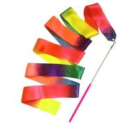 ZHSOAO 8pcs 2M Dance Ribbon Kid Sport Performance Strip with Twirling Stick Rhythmic Dance Ribbon Art Gymnastics Ribbon for Art Dances for Children Gymnastics(Pink)