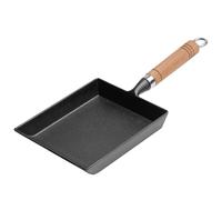 ZHSOAO Cast Iron Pan Frying Tamagoyaki Omelette Black Non Stick Pan Fry Egg Pancake Kitchen Pot Cover Gas Cooker for Fried Egg