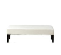 ZHSOAO Dining Room Bench Covers Stretch Pu Leather Waterproof Slipcover Removable Washable Protector For LivingRoom Kitchen for Living Room,Kitchen(White)