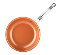 ZHSOAO Frying Pan Nonstick 20/24/28cm Frying Pan with Ceramic Titanium Coating Round Copper Egg Pan Kitchen Cookware for Fried Egg(28cm)