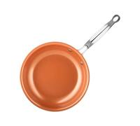 ZHSOAO Frying Pan Nonstick 20/24/28cm Frying Pan with Ceramic Titanium Coating Round Copper Egg Pan Kitchen Cookware for Fried Egg(24cm)