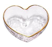 ZHSOAO Heart Shape Bowls, Clear Glass, Food, Salad, Oats, Fruit, Dessert, Snack, Water, Milk, Tea Cup for Salad(2pcs M)