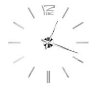 ZHSOAO Large Wall Clock Quartz Needle 3D DIY Decorative Kitchen Clocks Mirror Stickers Oversize Home Decor for Living Room Bedroom(Silver C,37 inch (60-90cm))