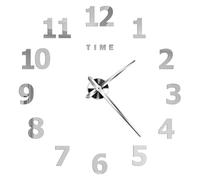 ZHSOAO Large Wall Clock Quartz Needle 3D DIY Decorative Kitchen Clocks Mirror Stickers Oversize Home Decor for Living Room Bedroom(Silver K,27inch 2D (No EVA))