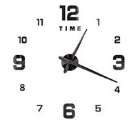 ZHSOAO Large Wall Clock Quartz Needle 3D DIY Decorative Kitchen Clocks Mirror Stickers Oversize Home Decor for Living Room Bedroom(Black H,37 inch (60-90cm))