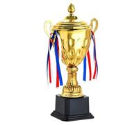 ZHSOAO Metal Cup Gold Trophy,Championship Award for Football, Soccer, Fantasy Sports Competition,Engraved Corporate for Sport Tournaments(37cm)