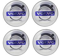ZHSQXH Car Hub Center Cap Wheel Covers for Volvo S60 S90 XC40 XC60 XC70 XC90 65MM Auto Logo Wheel Covers Badge Emblem Tyres Rims Styling Decoration Accessories A Silver style