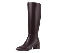 zhsrin Knee High Boots for Women - Tall Boots with Chunky Heel,Round Toe and Side Zipper, Long Boots for All Occasions, Brown, 5 UK