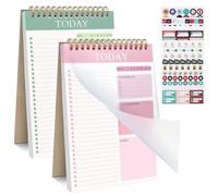 Zhswlp 2 Pack To Do List Notebook, Undated Daily Planner Notepad A5 To Do List Pad tracking for Daily Plans, Work Study and Personal Oraganizer
