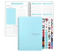 Zhswlp A5 Weekly Planner Notebook, Undated To Do List Notebook Diary 52 weeks of Daily Planner tracking for Daily life, Work, Students