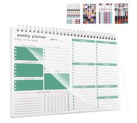 Zhswlp B5 Weekly Planner Notebook, Undated To Do List Pad 52 weeks of Daily Planner tracking-To Do List Notebook for Daily life, Work, Students