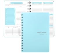 Zhswlp Weekly Planner Notebook, Undated A5 To Do List Notebook 52 weeks of Daily Planner tracking for Work, Students, Daily life