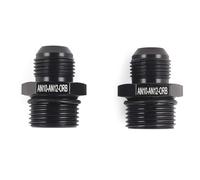ZHSYMX 10AN Flare to 12AN ORB Male O-ring Boss Fuel Pump Rail Adapter Fitting Aluminum Black 2PCS