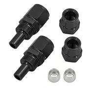 ZHSYMX 6AN Straight PTFE Hose End Fitting For PTFE Hose Only Alumimum Black 2PCS
