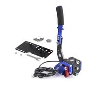 ZHSYMX USB Handbrake for 16Bit SIM PC Racing Games, Compatible with G27 G29 G920 G923 T500 T300 Simulate Linear Handbrake With Plate（Only PC System） Blue