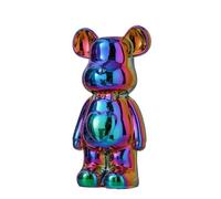 zhszzz 17/27/cm Aesthetic Bear brick Ceramic Staute Teddy decor action figure Sculptures Ornament for room Home Decoration Crafts(Multi-Colored,17CM)