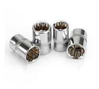 zhszzz 1pcs 1/2" Square Drive 12-Point Socket Bit Ratchet Wrench 12pt Sockets Hand Tool Kit 12 Angles Plum Blossom Sleeve 8-32mm(18mm)