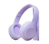 zhszzz Bluetooth Earphones Over-ear Foldable Computer Wireless Headphones Noise Cancellation Stereo Gaming Headset(Purple)