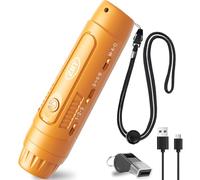 ZHT Electronic Whistle with USB Charging - 3 Tones & 3 Volume Loud Whistles for Coaches, Referees, Teachers - Emergency Hand Whistle with Lanyard for Outdoor Sports, Camping, Hiking (Yellow)