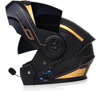 ZHTBATE Full Face Motorcycle Helmet with Bluetooth Dual Anti-fog Tinted Visor Moped Flip Up Front Helmets Scooter Karting Go Kart Crash Cool Motorbike Helmets ECE Approved