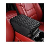 ZHTFSLK Car Armrest Pad for Polestar 4 2023-2024, Leather Armrest Cushion for Car Center Console Armrest Protector Memory Foam Waterproof,Black
