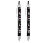 ZHTGDR Plane Flight Sunset Ballpoint Pens 0.5mm Retractable Work Ball Point Pen Quick Dry Smooth Write 2 PCS