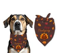 ZHTHE Thanksgiving Cute Turkey Dog Bandana, Pet Scarf, Pet Accessories Printed Bibs Handkerchief for Girl or Boy Dog, Square Adjustable Girl or Boy Dog Bandana