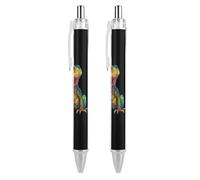 ZHTRJT Bearded Dragon Colorful Ballpoint Pen Retractable Ball Pen Writing Pens Work Pen for Office School Supplies 2 PCS