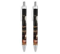 ZHTRJT Law Firm Scales Justice Hammer Ballpoint Pen Retractable Ball Pen Writing Pens Work Pen for Office School Supplies 2 PCS