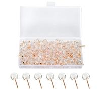 Zhtulck Clear Push Pins for Pinboard, 100 Pcs Drawing Pins with Storage Box, Thumb Tacks, Notice and Bulletin, Perfect for School & Office Use