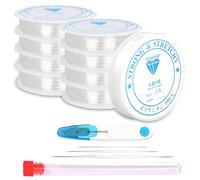 Zhtulck Elastic String for Bracelets, Clear, 0.4mm x 3, 0.6mm x 3, 1.0mm x 3, Perfect for Bracelet Making and DIY Jewelry Projects