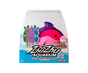 ZHU ZHU Aquarium - Nina the Dolphin - Discover Your Pretty Dolphin - Soft and Funny Fish - Soft & Interactive Plush Toy for Children - Creation of Enchanted Stories - No Need for Water - 4 Years