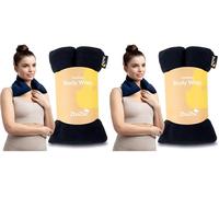 Zhu-Zhu Unscented Body Wrap Wheat Bags Microwavable - Navy Fleece Heat Therapy Hot Pack - Microwave Heat Pad Soothing Wheat Bag (Pack of 2)