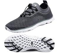 Zhuanglin Men's Quick Drying Aqua Water Shoes,3-Second Drainage & All-Terrain for Swimming,Hiking,Yoga, Dark Grey%%, 9.5